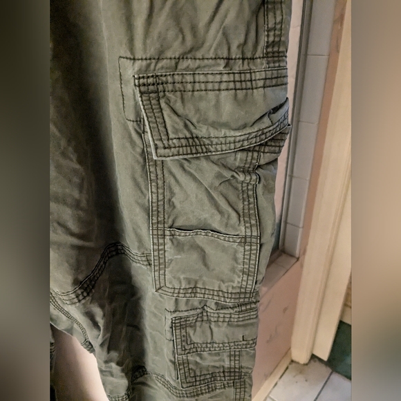 Vintage Old Navy Surplus Company Reg Issue A Green Cargo Pants 42 x 30 cotton - Picture 2 of 5